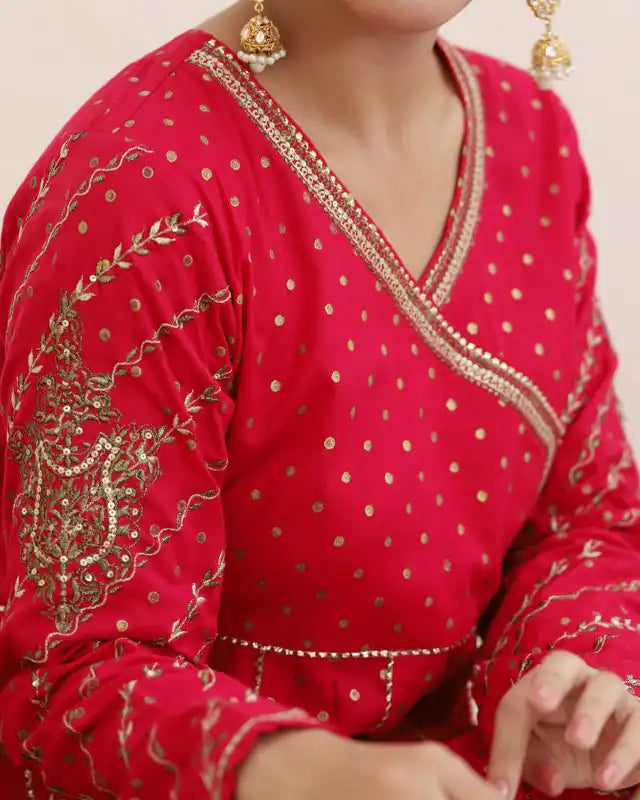 Hot Pink Lawn Embroidered Suit - 3PC