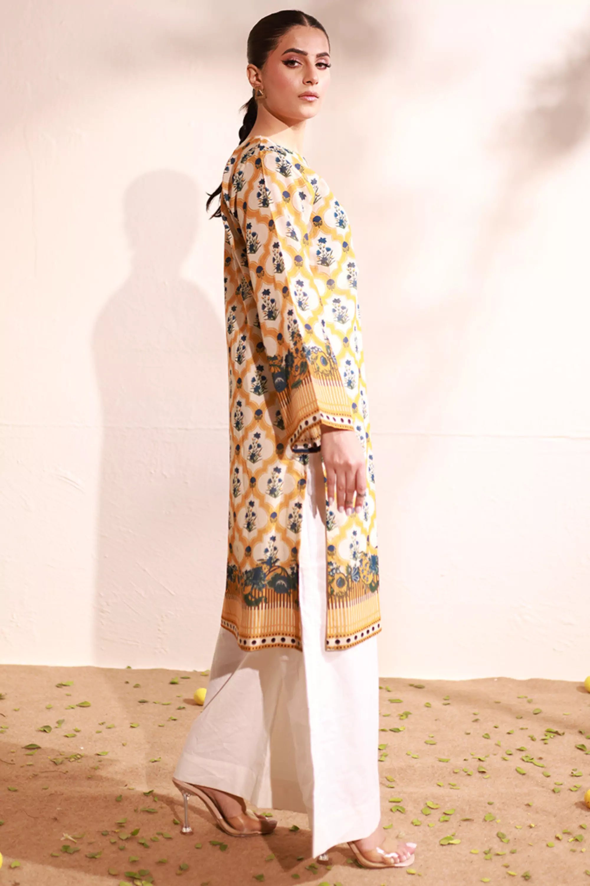 Bumblebee Lawn Printed Kurti - 1PC