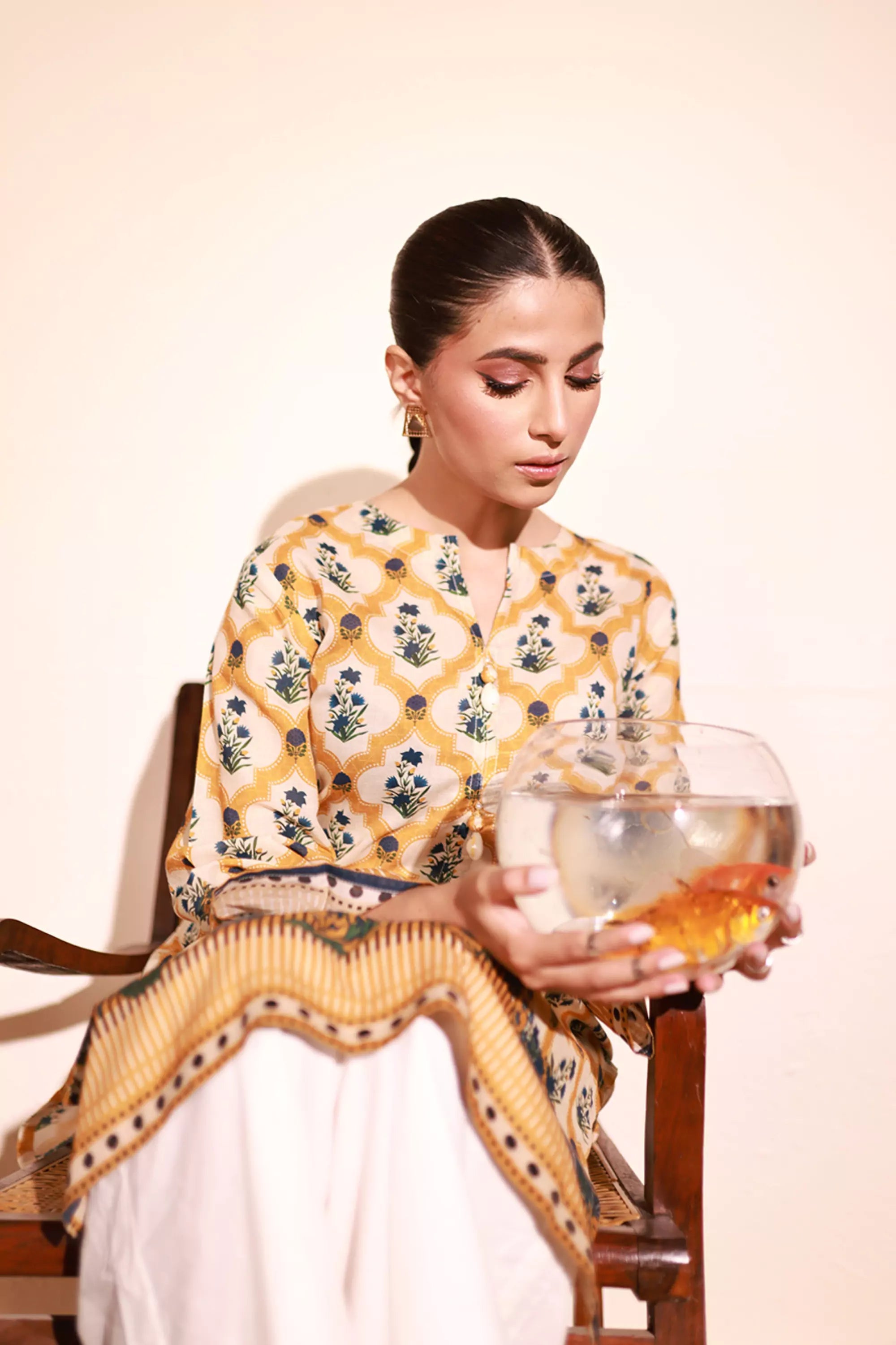 Bumblebee Lawn Printed Kurti - 1PC