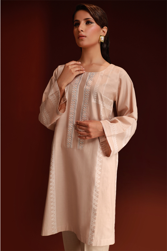 Ivory Lawn Printed Kurti - 1PC