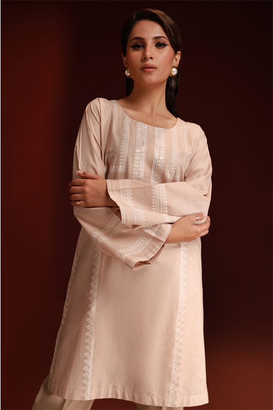 Ivory Lawn Printed Kurti - 1PC