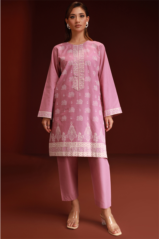 Lavender Lawn Printed Kurti - 1 PC